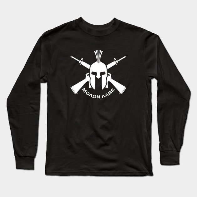 Mod.22 Molon Labe Greek Spartan Long Sleeve T-Shirt by parashop